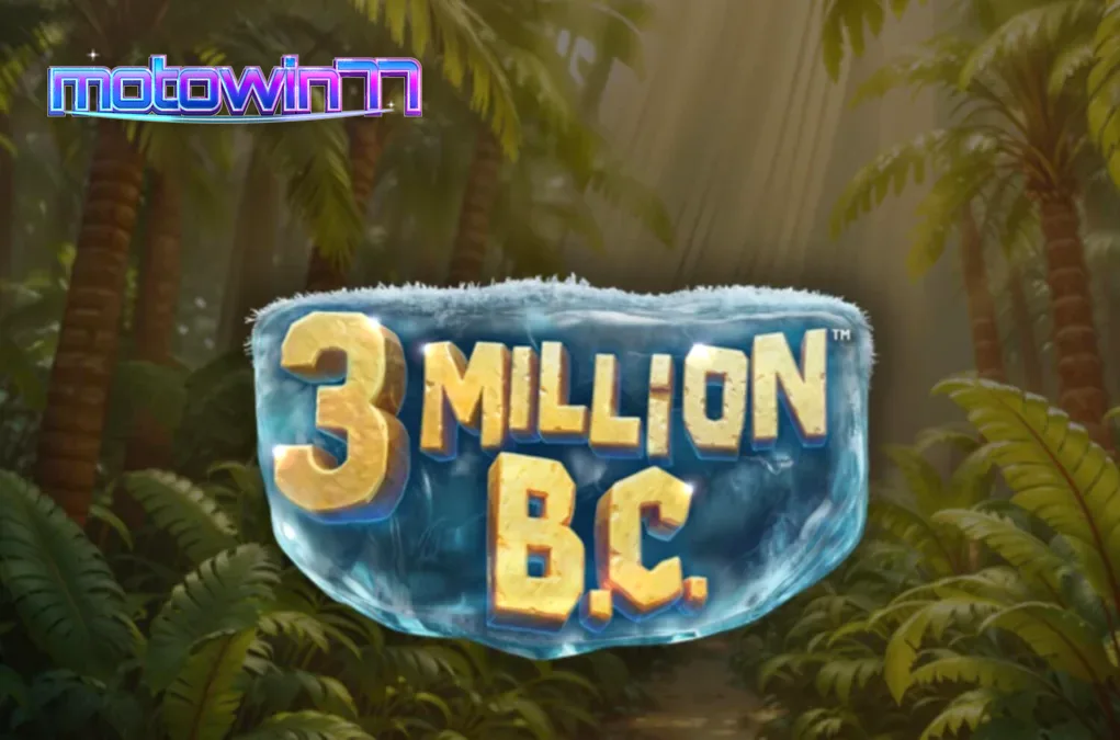 Tampilan antarmuka seluler slot 3 Million B.C. dengan latar belakang gua prasejarah dan simbol lebah raksasa.