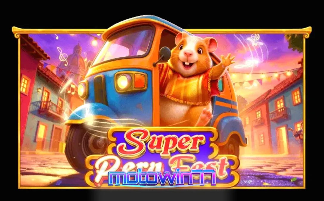 Tampilan visual slot Super Peru Fest dengan nuansa pesta jalanan yang meriah